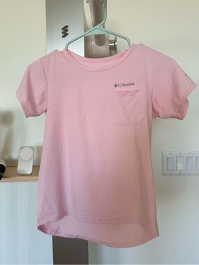 Columbia Kids Girls' Tech Trail SPF Pocket Tee - Pink size 10/12